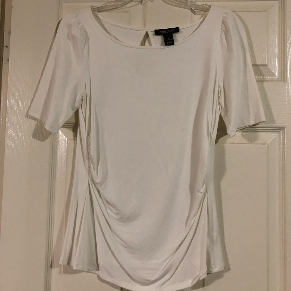 WHBM white short sleeves top